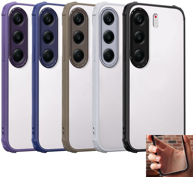 Stoßfeste Handyhülle für Tecno Camon 40 Pro 5G und Camon 40 Pro 4G mit harter Acryl-Rückseite in Schwarz - Bild 1
