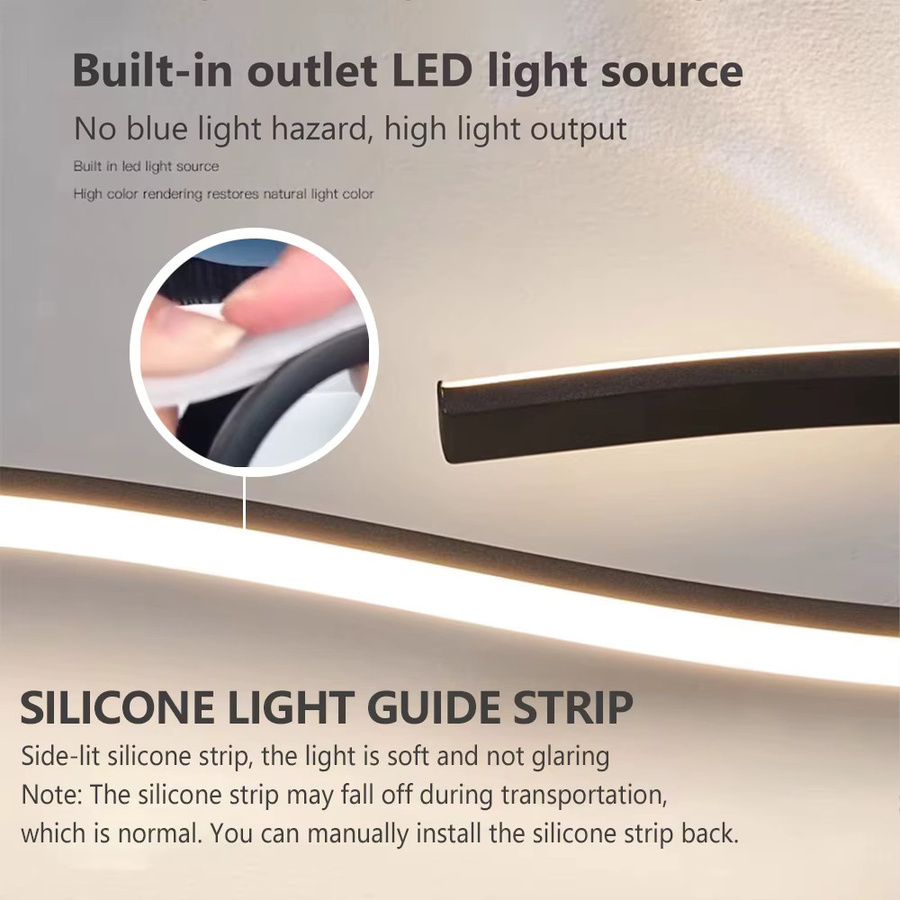 DARHYN LED Wandleuchte dimmbar wiederaufladbar mit Touch-Funktion in Schwarz - Bild 6