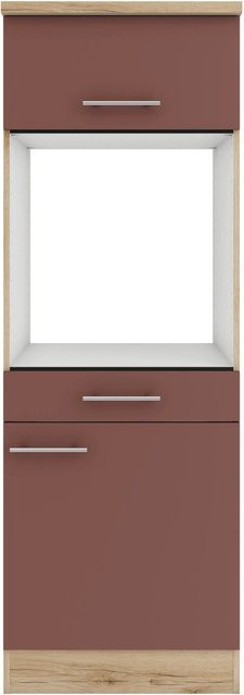 OPTIFIT Bari407 Küchen-Geräteumbauschrank in Rostrot mit modernem Design und mattem Finish, Breite: 60 cm - Bild 1