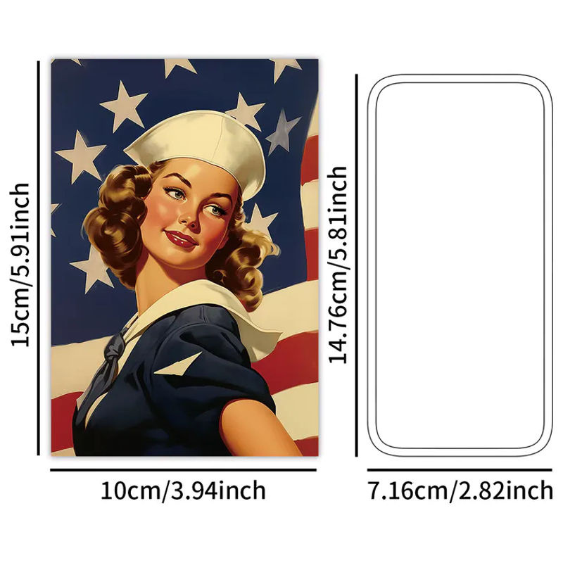 20 Stück Vintage Amerikanische Patriotische Jubiläums-Postkarten für den 4. Juli und Unabhängigkeitstag, Mehrfarbig, Rechteckig - Bild 3