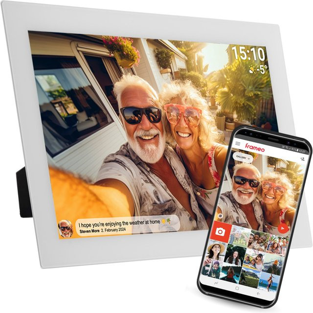 Denver PFF-1037 Digitaler WLAN-Bilderrahmen mit 10.1 Zoll IPS Touchscreen in Weiß - Bild 2