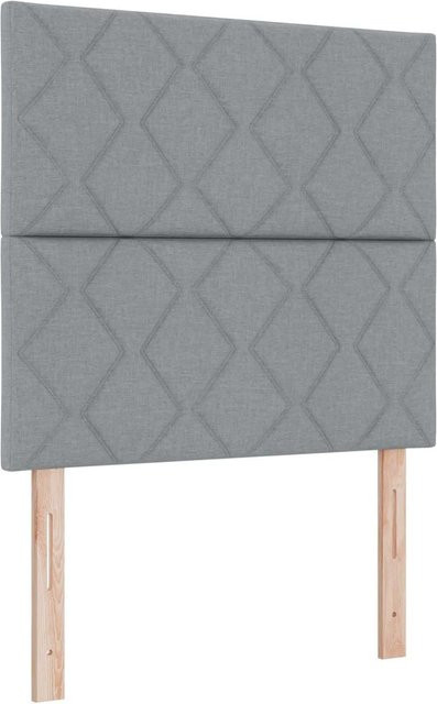 vidaXL Kopfteil mit integrierter Beleuchtung in Grau, gepolstertes Stoffpaneel, Breite: 100 cm - Bild 1