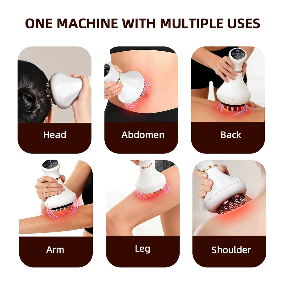 foreverlily Elektrische Meridian-Bürste, Vibrations-GuaSha-Körpermassagegerät, Unisex - Bild 6