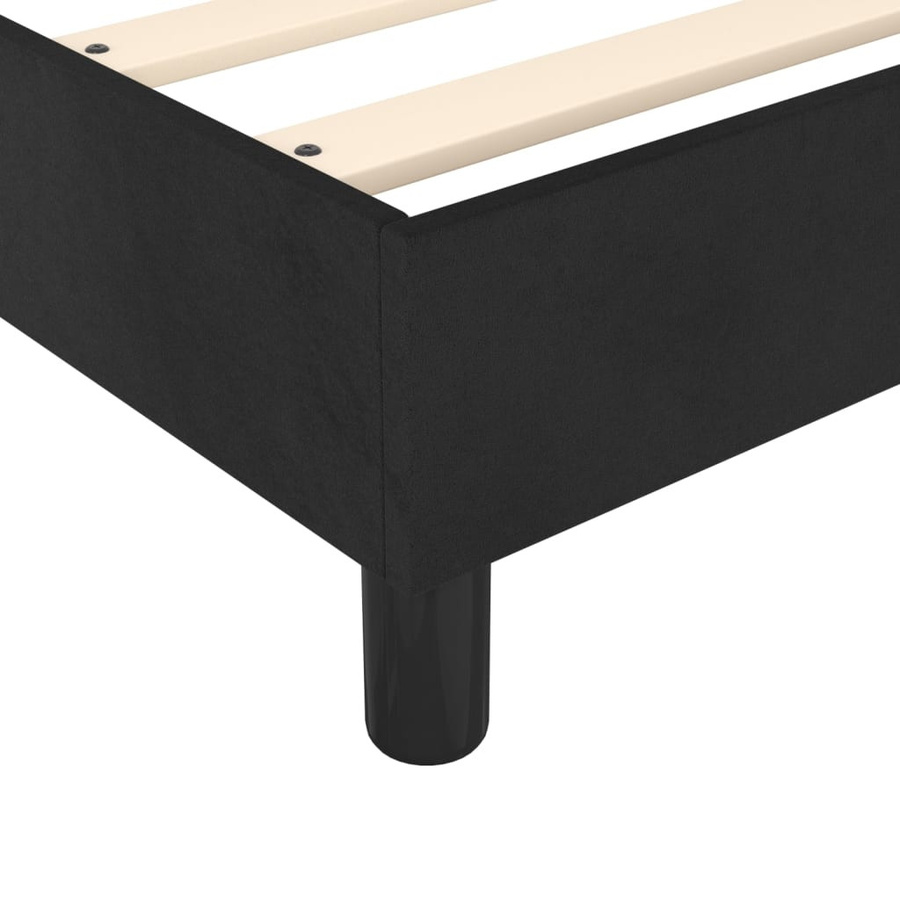 vidaXL Boxspringbett mit Matratze Schwarz Samt B/T/H: 140 x 200 cm - Bild 4