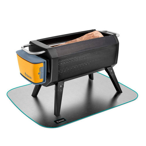 BioLite Feuerschutzmatte FirePit Mat aus Glasfaser in Silber, B/L: 61 x 79 cm - Bild 3
