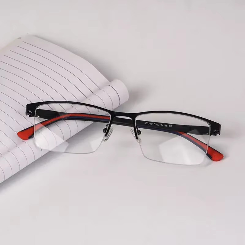 SHINU Lesebrille Halbrahmen, rechteckig, schwarz, Männer - Bild 2