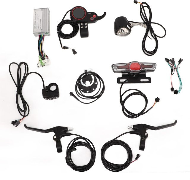 Igeteck Elektrofahrrad Controller Kit Universal 17A mit V889 Panel Schwarz 36V 48V 250W-350W - Bild 1