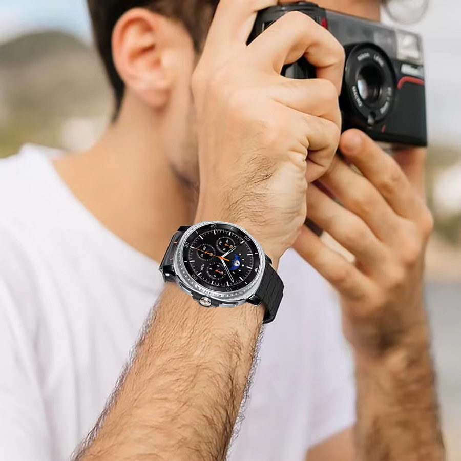 Samsung Galaxy Watch 8 Classic Uhrenarmband, Silikon, Schwarz, Unisex - Bild 6