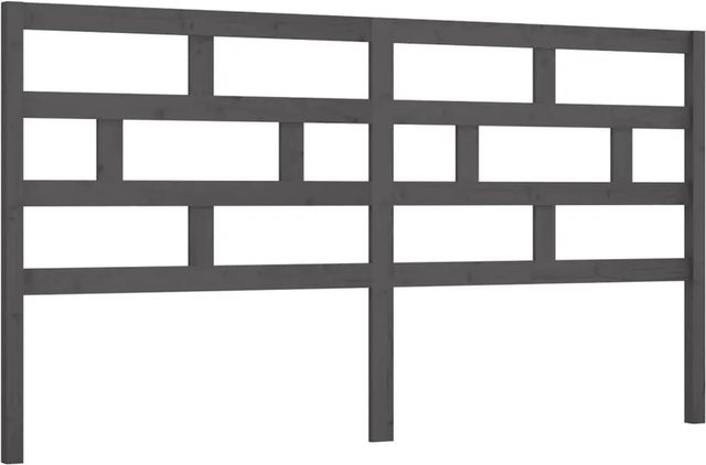 vidaXL Kopfteil aus Kiefer-Massivholz in Grau, B/H: 186 x 100 cm, Tiefe: 4 cm - Bild 1