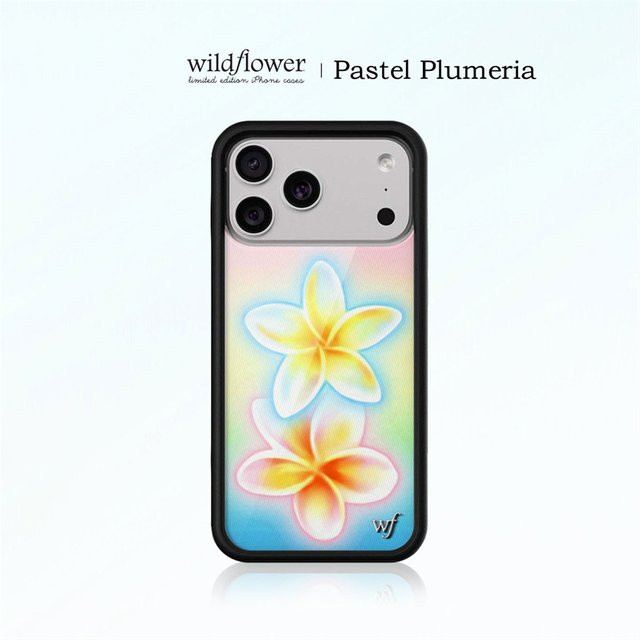 Schillernde Wildflower Plumeria Handyhülle in Pastellfarben für dein iPhone 12 13 14 15 16 17 Pro Max Plus - Bild 1