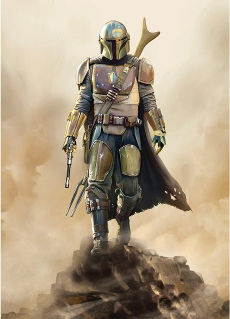 Komar Fototapete Vlies Star Wars The Mandalorian The Hunter Multicolor B: 200 cm, H: 280 cm - Bild 1