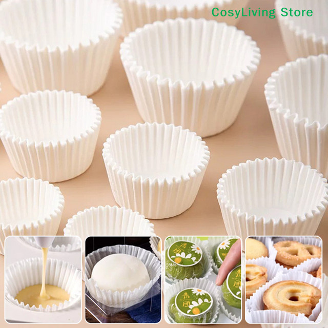 Weiße Party-Backformen aus Papier für Muffins, Cupcakes und Schokolade, 500/1000 Stück - Bild 1