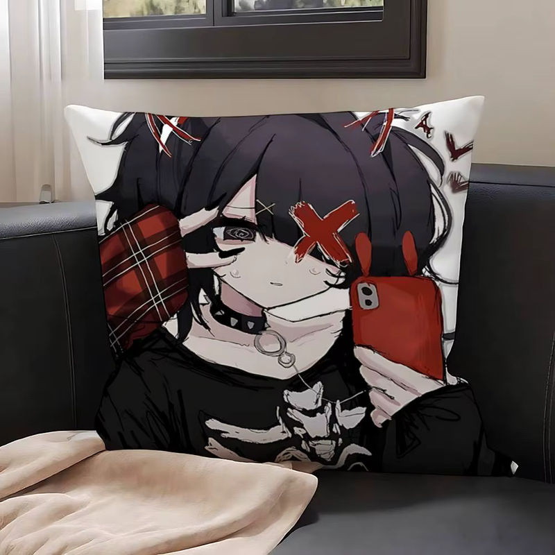 KAngel Ame-Chan Kissenbezug aus weichem Plüschstoff mit doppelseitigem Druck, quadratisch, B/B/B: 40 x 40 x 40 cm, mehrfarbig - Bild 6