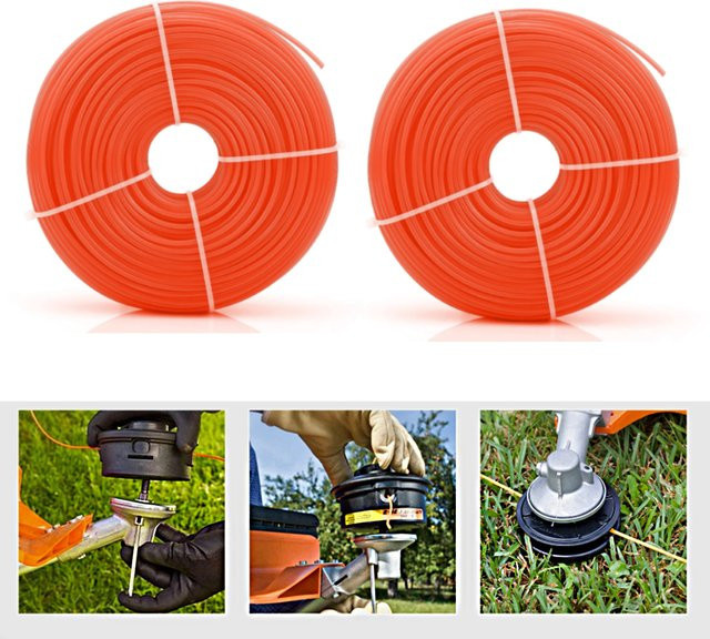 2 Stück VIBRATITE Nylon-Trimmerschnur Orange Rund, Durchmesser: 1,6 mm - Bild 1