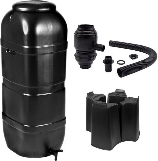NATURE NATURE Wassersammelset in Säulenform, 100 Liter, Schwarz, UV-beständig - Bild 1