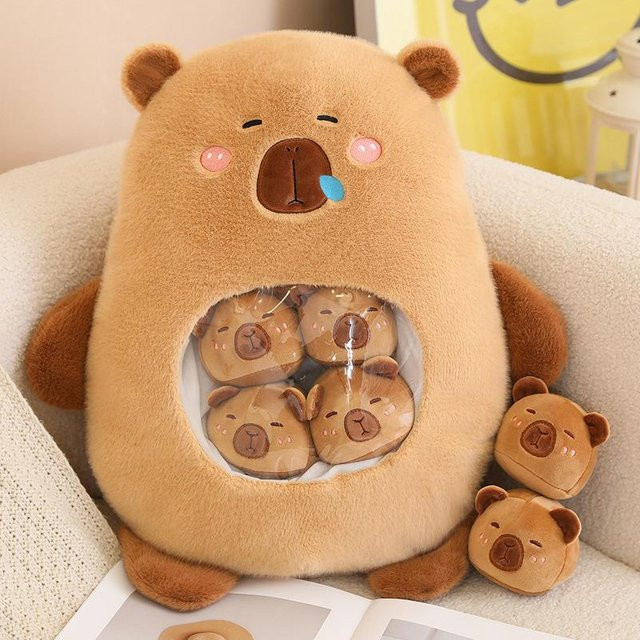 Binchi Fitness Capybara Plüschtiere, braun, 36-teiliges Set, ab 14 Jahren - Bild 1