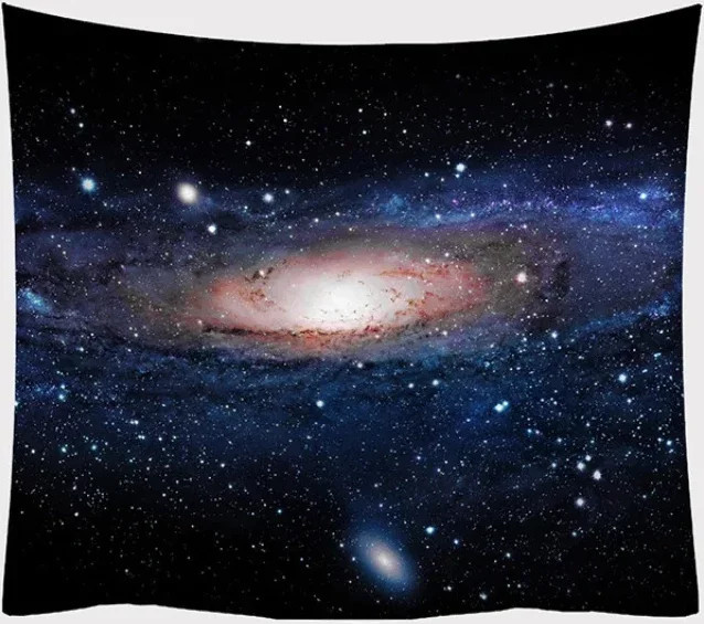 MINIDEAL Wandbehang Galaxie Retro Design in Multicolour, Wandteppich mit Sternen-Motiv, B/H: 150 x 150 cm - Bild 1