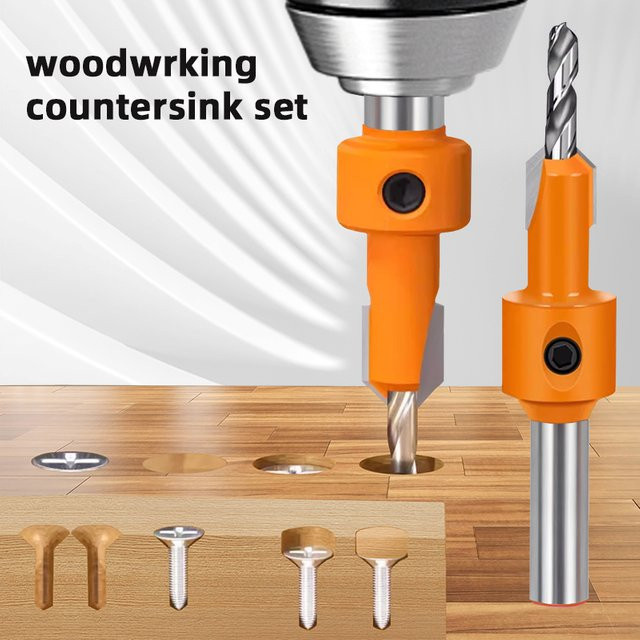 Onmaiwei HSS Schrauben-Extraktor Set mit 8mm Schaft in Orange für die Holzbearbeitung - Bild 1