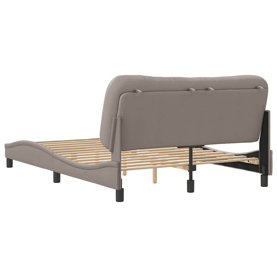 vidaXL Bettgestell Hvar ohne Matratze in Beige, B/T/H: 140 x 200 x 74,5 cm - Bild 3