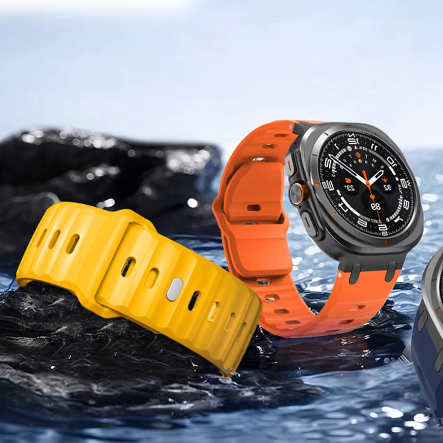RMUTANE Uhrenarmband Silikon, Edelstahl, Unisex, Samsung Galaxy Watch Ultra 47mm - Bild 2