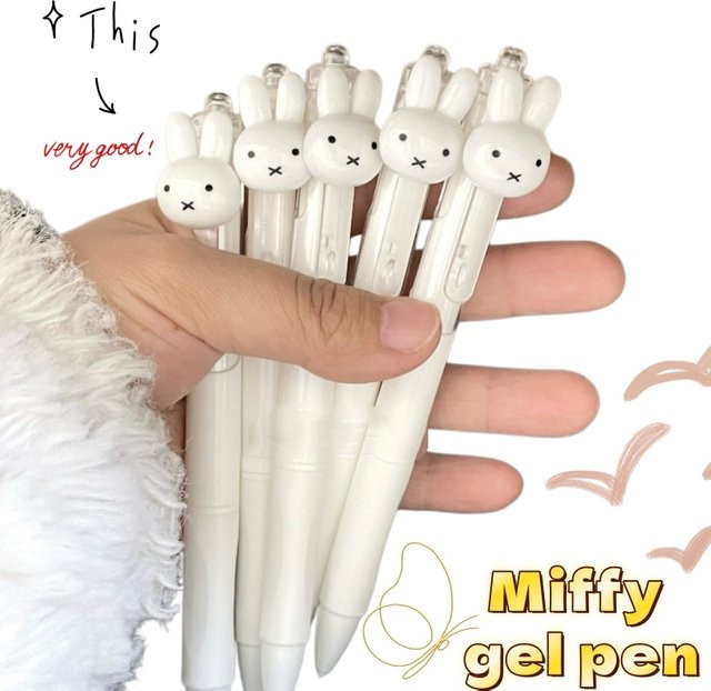 Miffy Gelstift Weiß mit 0,5 mm ST-Spitze und großvolumigem Tintenreservoir - Bild 1