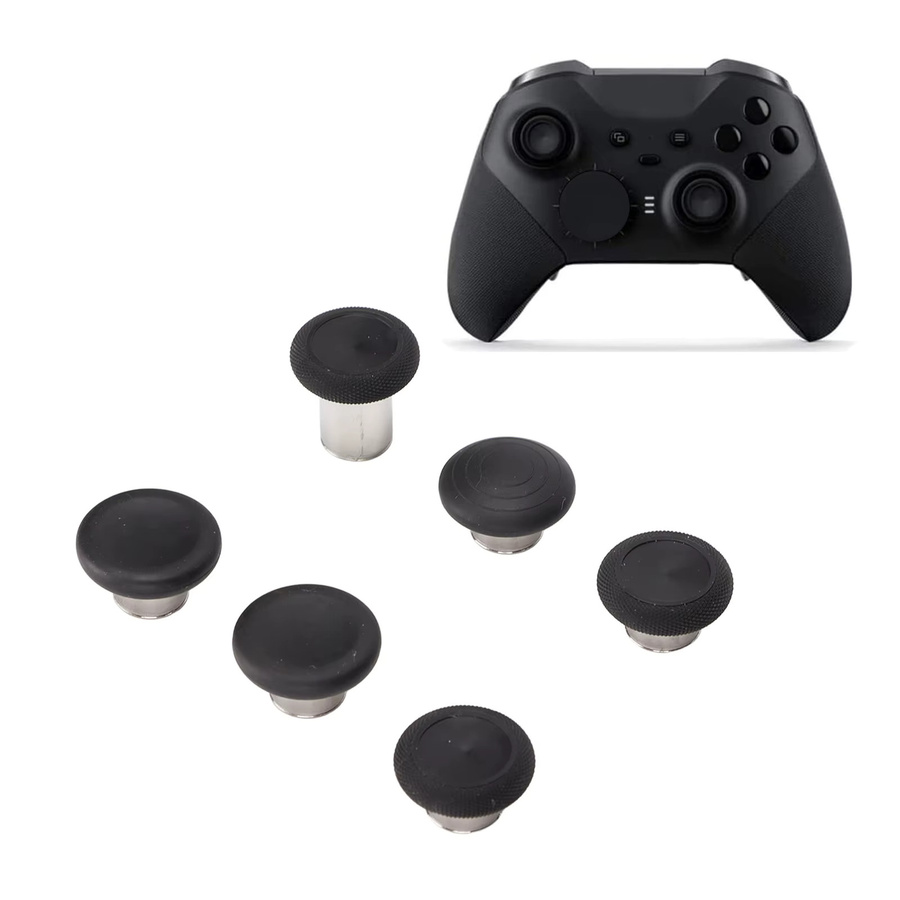 6 Stück Metall-Ersatz-Joysticks Grip Swap für Microsoft Xbox One Elite Series 2 in Schwarz - Bild 3