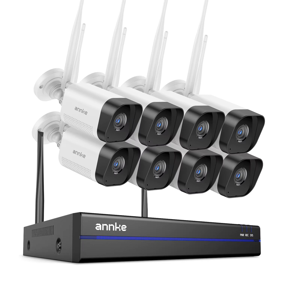 ANNKE 8MP WiFi Überwachungskamera System Kit mit 4K NVR, Motion Tracking und Farb-Nachtsicht, Weiß - Bild 5