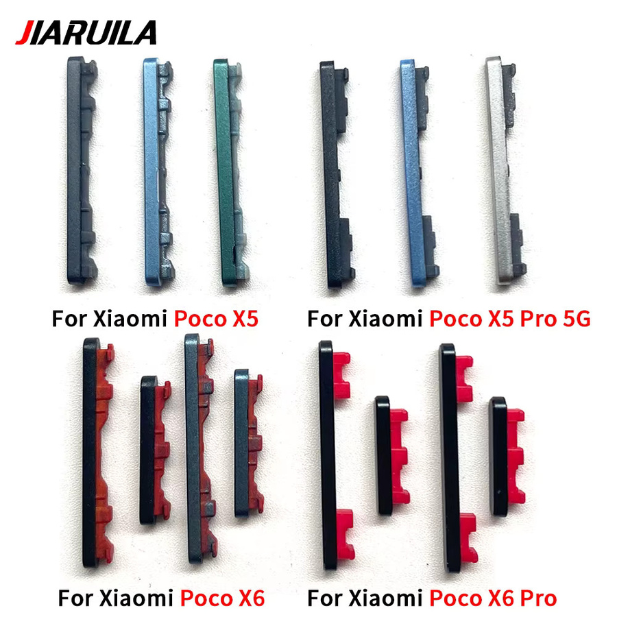 10 Stück Ersatz-Seitentasten für Xiaomi Poco X5 X6 M6 X7 F6 Pro 5G M5 M5S F5 C40 C65 C71 C75 als Power- und Lautstärketasten in Multicolor - Bild 2