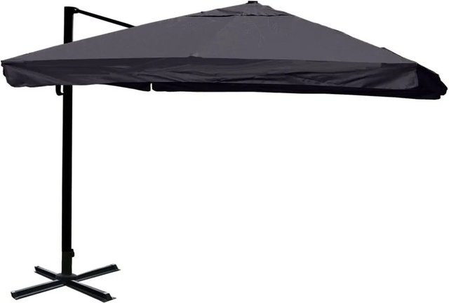 Gastronomie-Ampelschirm MCW A96 in Anthrazit, drehbar, aus Polyester und Aluminium, B/T/H: 350 x 350 x 350 cm - Bild 2