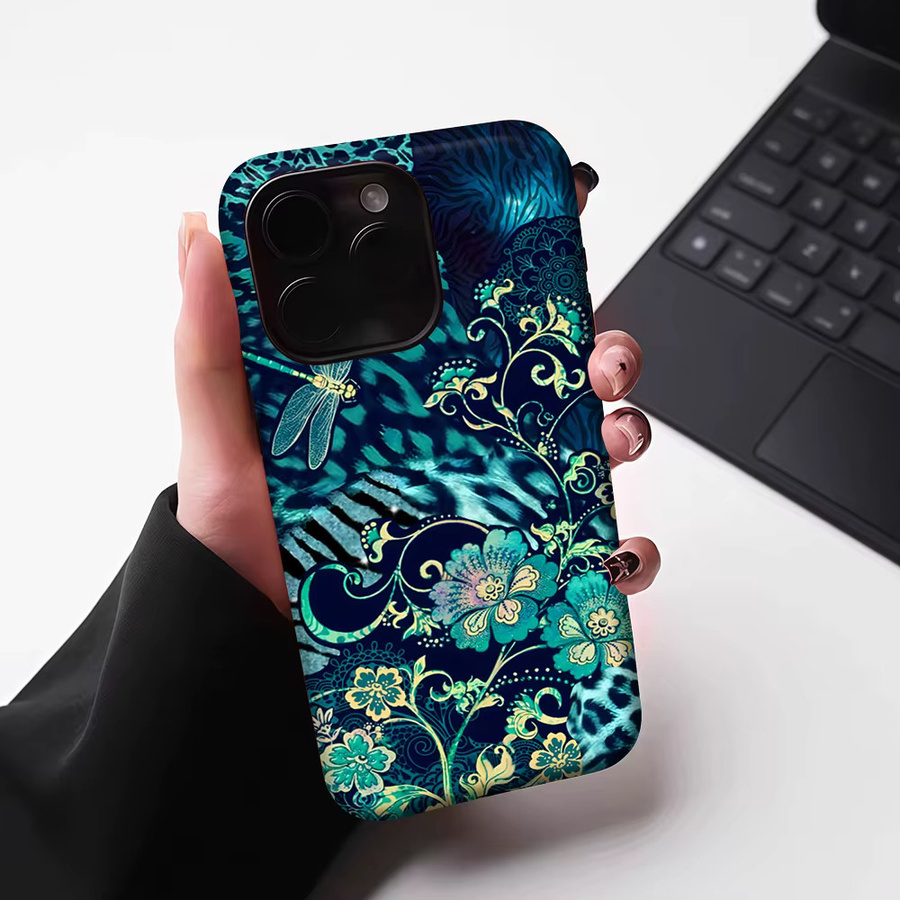 Potdemiel Magnetische Handyhülle Dschungel-Libelle für iPhone 17 16 15 14 13 Pro Max Plus, Mehrfarbig - Bild 6