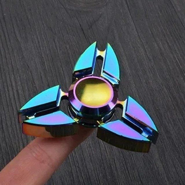 Topmix Fidget Spinner, Regenbogenfarbe, Hand Spinner, EDC Fokus Stressabbau Spielzeug - Bild 1