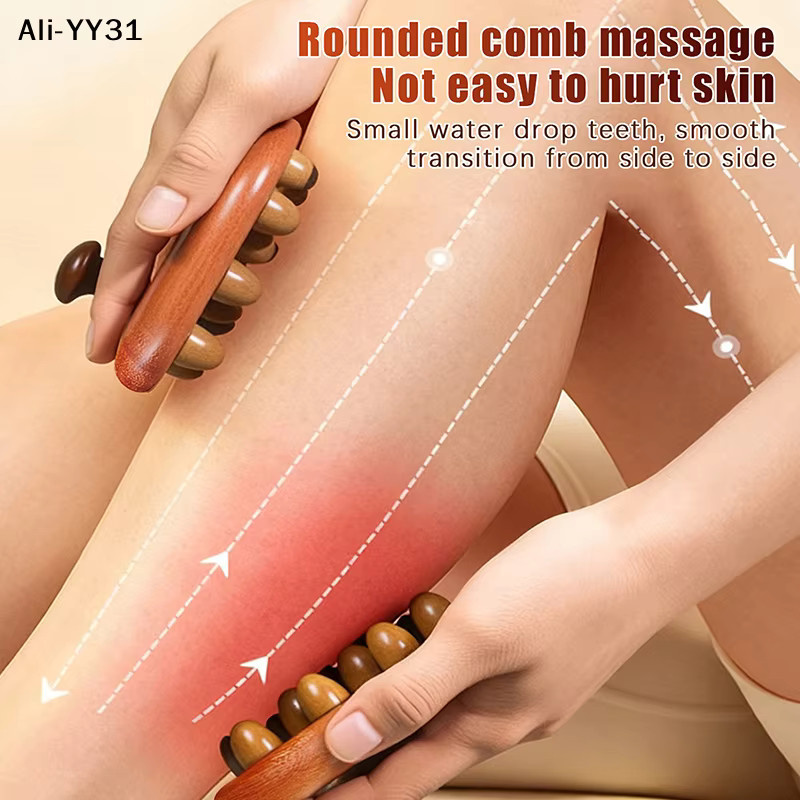 KuZHEN Holz-Handmassagebürste, Ganzkörpermassage, Unisex - Bild 2