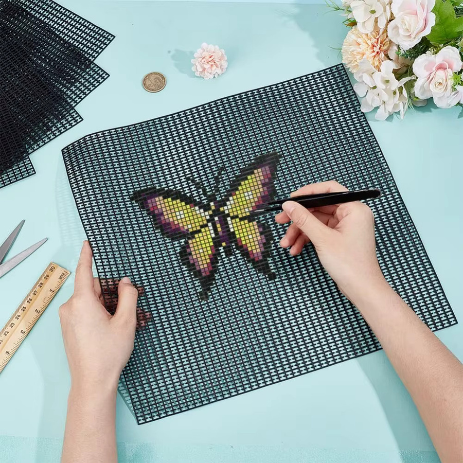 5er Set Snappix Sicherungsperlen-Leinwand für Pegboards, quadratisch, schwarz, B/B: 30,5 x 30,5 cm - Bild 3