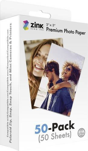 Zink Premium Fotopapier ZINKPZ2X350 für Fotodrucker, Weiß, 50 Stück - Bild 1