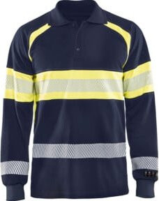 Blakläder Multinorm-Poloshirt Unisex in Marineblau/Gelb, Größe L - Bild 1