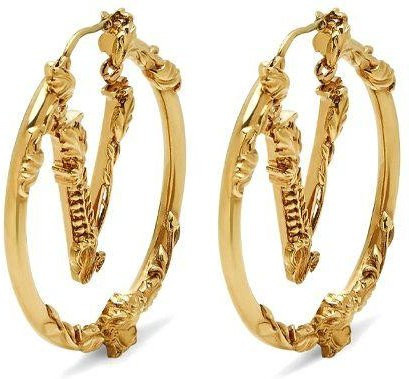 Versace Ohrringe, Messing, Gold, Vintage, Damen - Bild 1