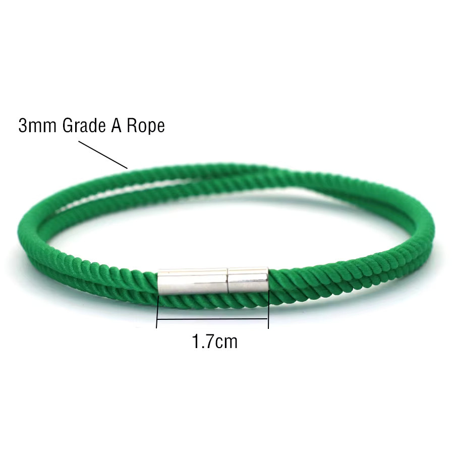 Armband, 3 mm Seil-Armband, doppellagig, geflochten, Herren - Bild 1