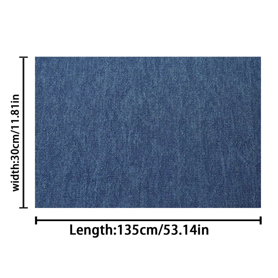 Kunstleder-Denim-Lederstoff in Blau für DIY-Projekte, 1 Rolle, Breite: 30 cm, Länge: 135 cm - Bild 3