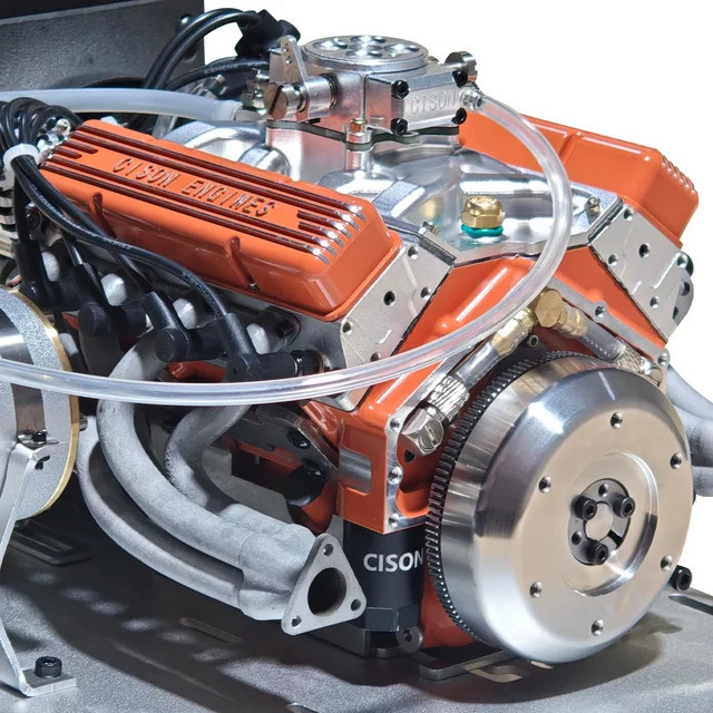 CISON Micro V8 Motormodell, 1:8, Wassergekühltes Viertakt-RPO-Metall-Doppelgetriebemotormodell - Bild 1