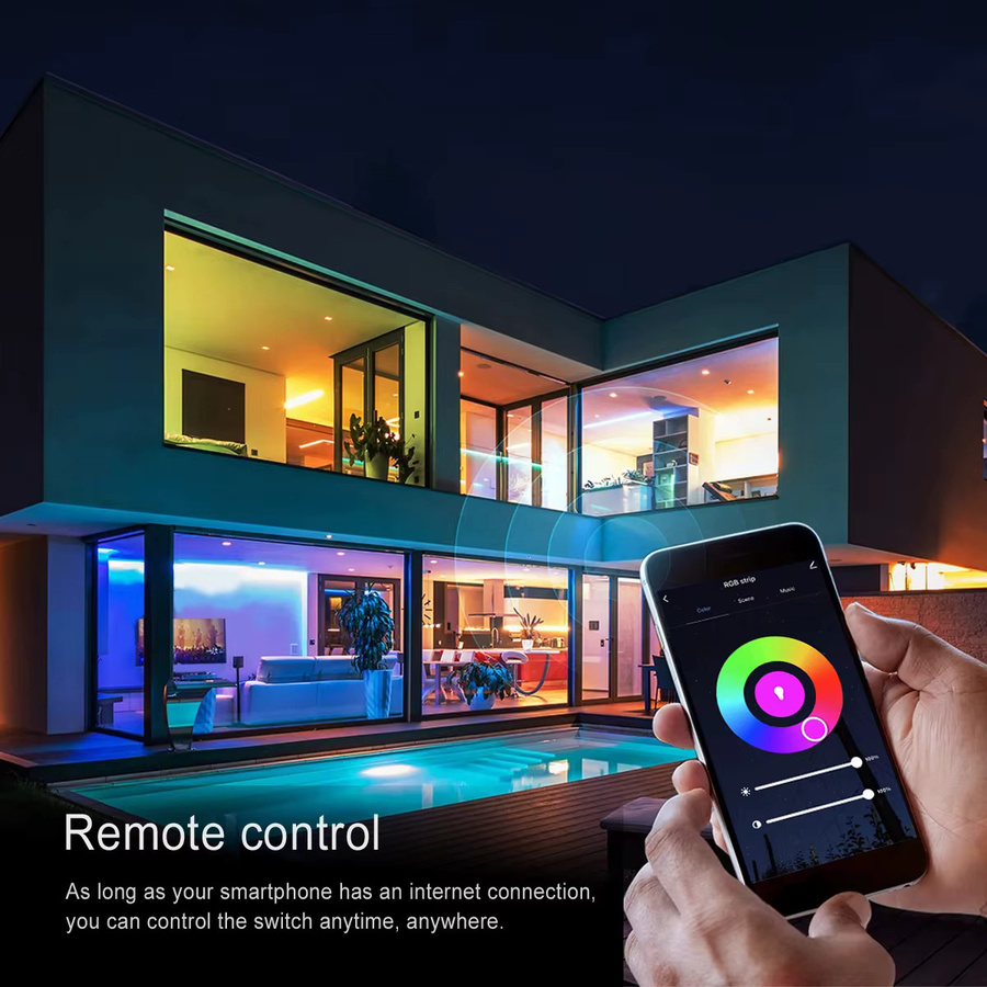 Tuya Smart WIFI LED Controller Rybakov für 12V 5050 2835 COB Neon Band, dimmbarer 4pin DC LED Dimmer in Weiß - Bild 2