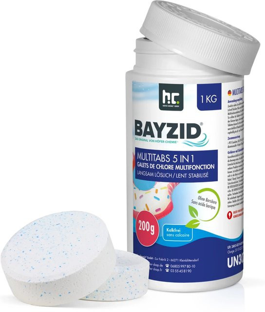 Bayzid 5in1 Multitabs zur Poolpflege mit Chlor und Desinfektion, 1 kg - Bild 1