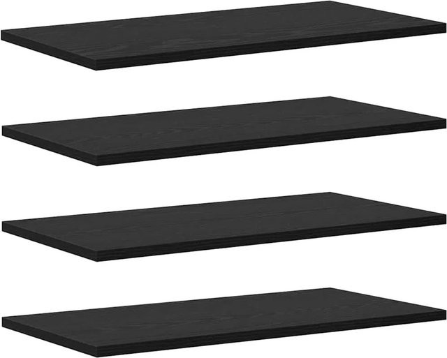 vidaXL Regalbrett Set aus Holzwerkstoff, 4 Stück, Schwarz, B: 60 cm, T: 30 cm, H: 1,5 cm - Bild 1