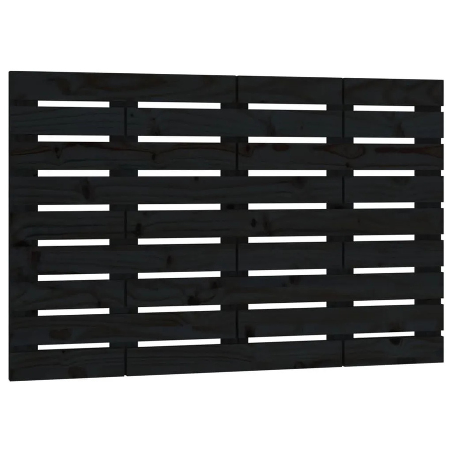 vidaXL Wand-Kopfteil aus massivem Kiefernholz in Schwarz mit rustikaler Optik, B: 96 cm, H: 63 cm, T: 3 cm - Bild 2