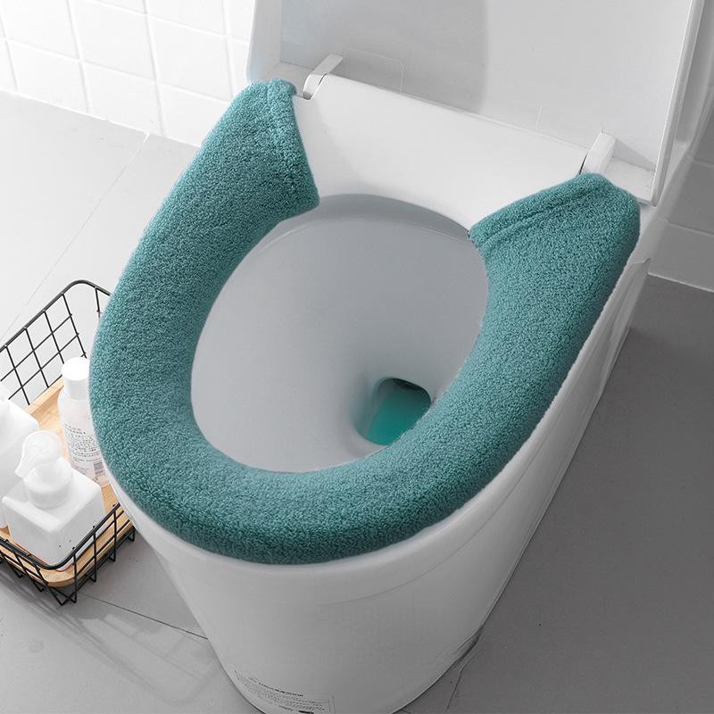SEEQS Toilettensitzbezug aus Polyester, weiches Toilettensitzpolster als universelle Toilettenmatte in Grau - Bild 2