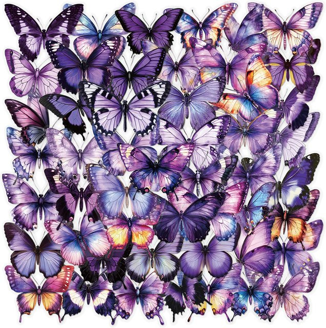 Charile Cartoon Schmetterling Aufkleber, multicolor, 10-teiliges Set - Bild 1