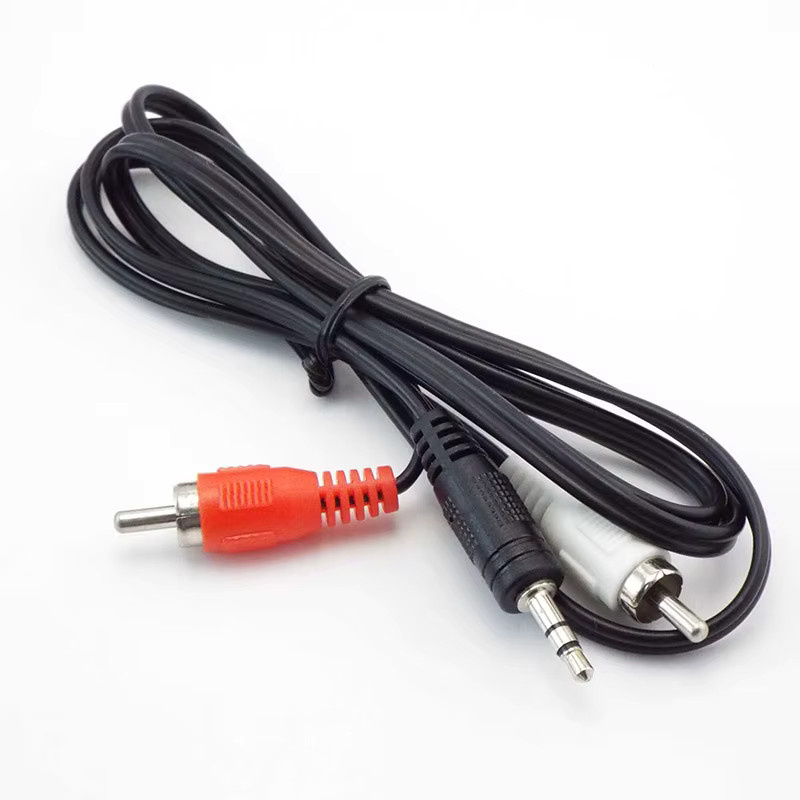 Gakaki Audio-Adapterkabel W28: 3,5 mm Stereo-Klinkenstecker auf 2 Cinch-Stecker Splitter in Schwarz - Bild 5