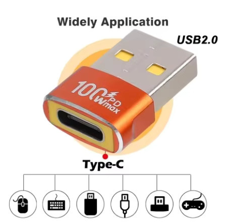 USB-C auf USB-A Adapter in Grün mit PD 100W Schnellladung und OTG-Funktion für iPhone 15, Samsung und Xiaomi - Bild 2