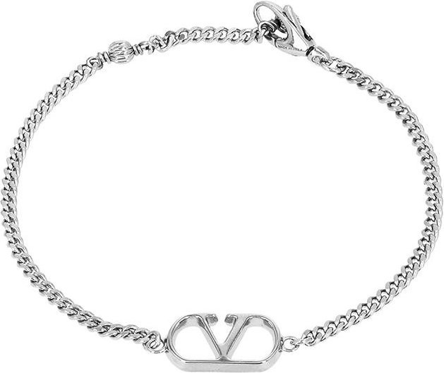 Valentino V Logo Armband, Edelstahl, Silber, Unisex - Bild 1