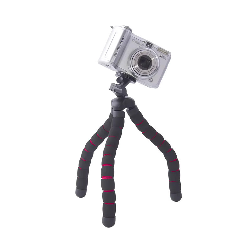 Fosoto Octopus Spider Mini Flexibles Kamera Stativ in Schwarz für Smartphone, GoPro und DSLR Kameras wie Canon, Nikon oder Sony - Bild 2