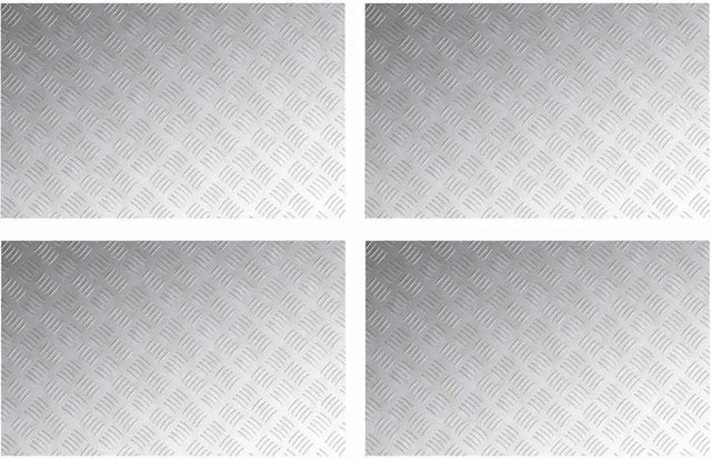 vidaXL Rautenscheiben aus Aluminium in Silber, 4 Stück, B: 80 cm, H: 50 cm - Bild 1